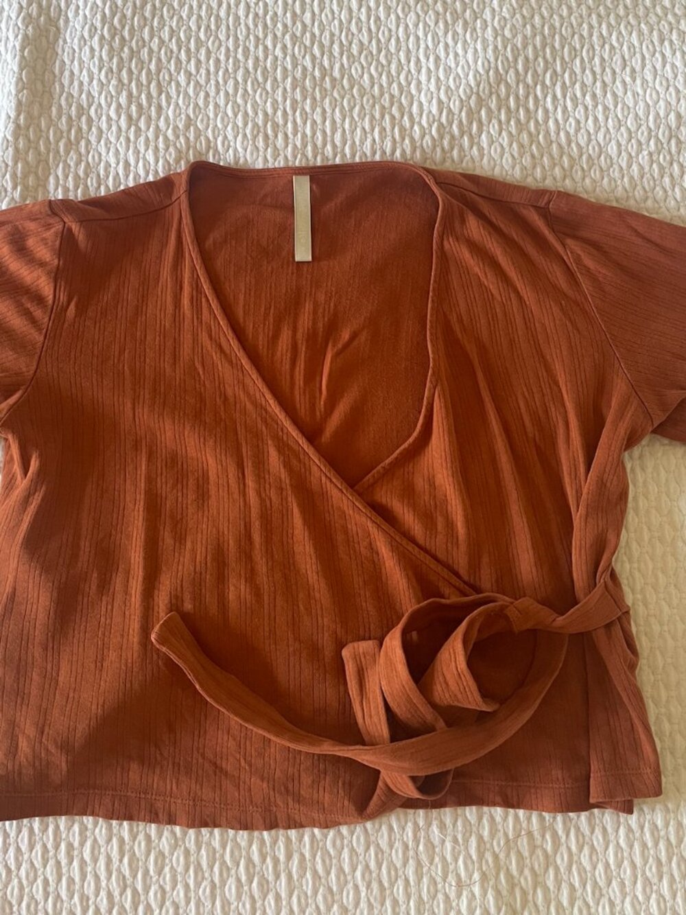 Mata Traders Wrap Top Orange